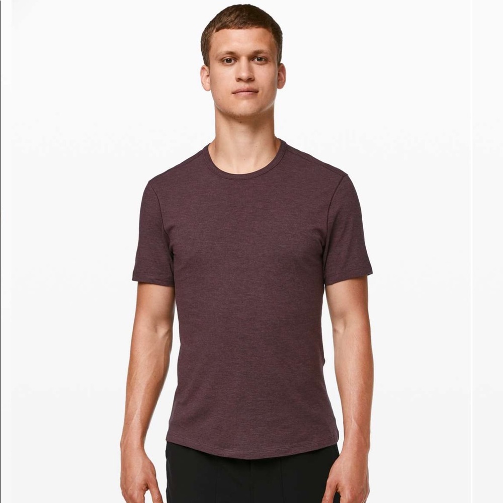 Lululemon Heathered Bordeaux drama 5 year basic tee